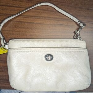 Coach Leather Pearl Wristlet